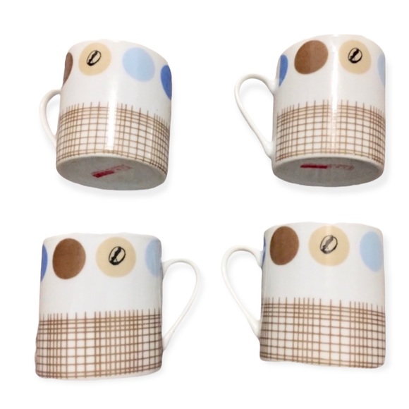 Espresso Ceramic Plate Cup Set Kawaii Mini Colorful Coffee Bean Polka Dot - Picture 1 of 6
